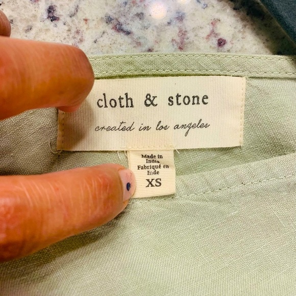 Green cropped wide leg linen jumpsuit - Picture 5 of 5